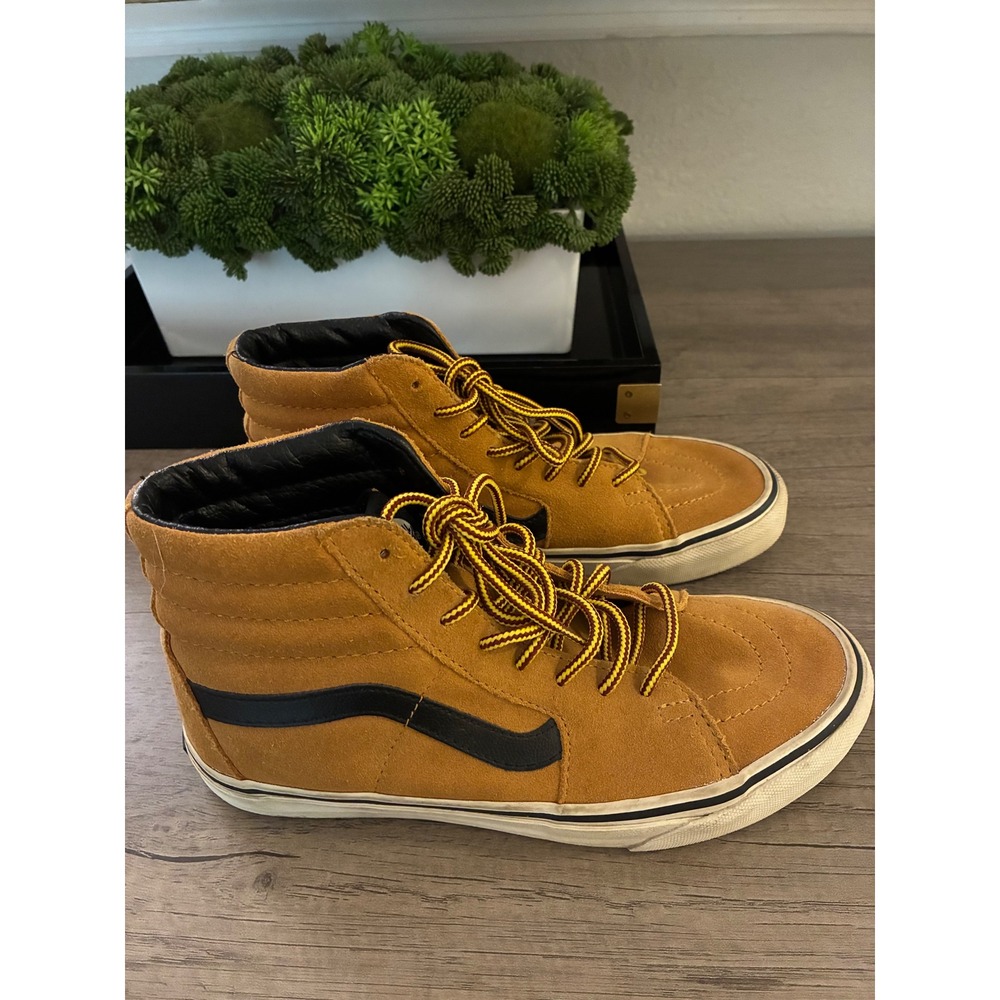Vans Sk8-Hi Pro - Wheat / Mustard Suede & Black - men 5.5 women 7 - Picture 1 of 5